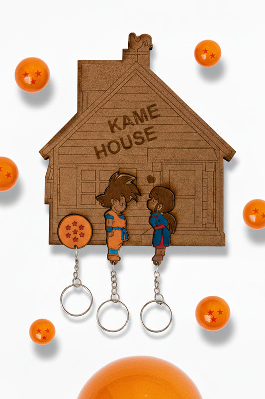 Llavero Dragon Ball — Kame House madera grabada
